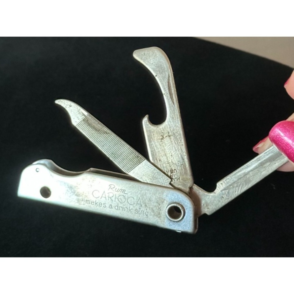 Carioca Rum Liquor Bottle Utility Knife Multi-Tool Puerto Rico Advertising - Picture 3 of 6